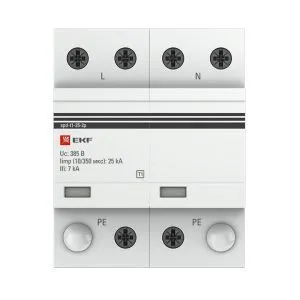 УЗИП Т1 Iimp 25kA (10/350μs) 2P EKF - Фото 2