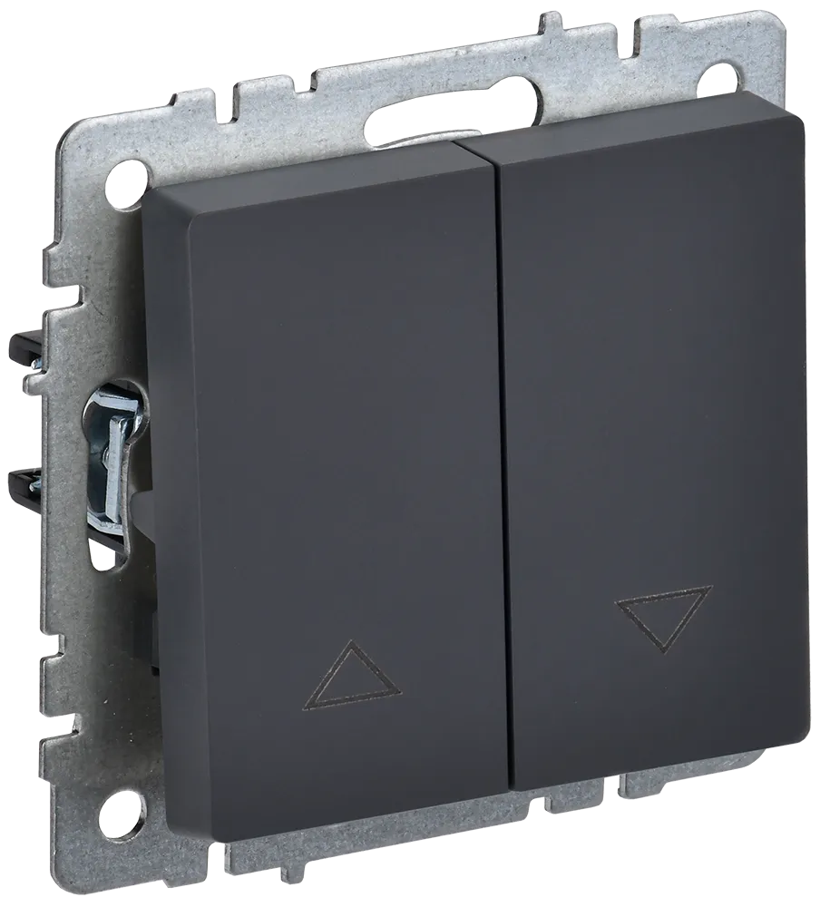 BRITE Выключатель жалюзи 10А ВС10-1-5-БрГ графит IEK BR-V15-0-10-K53