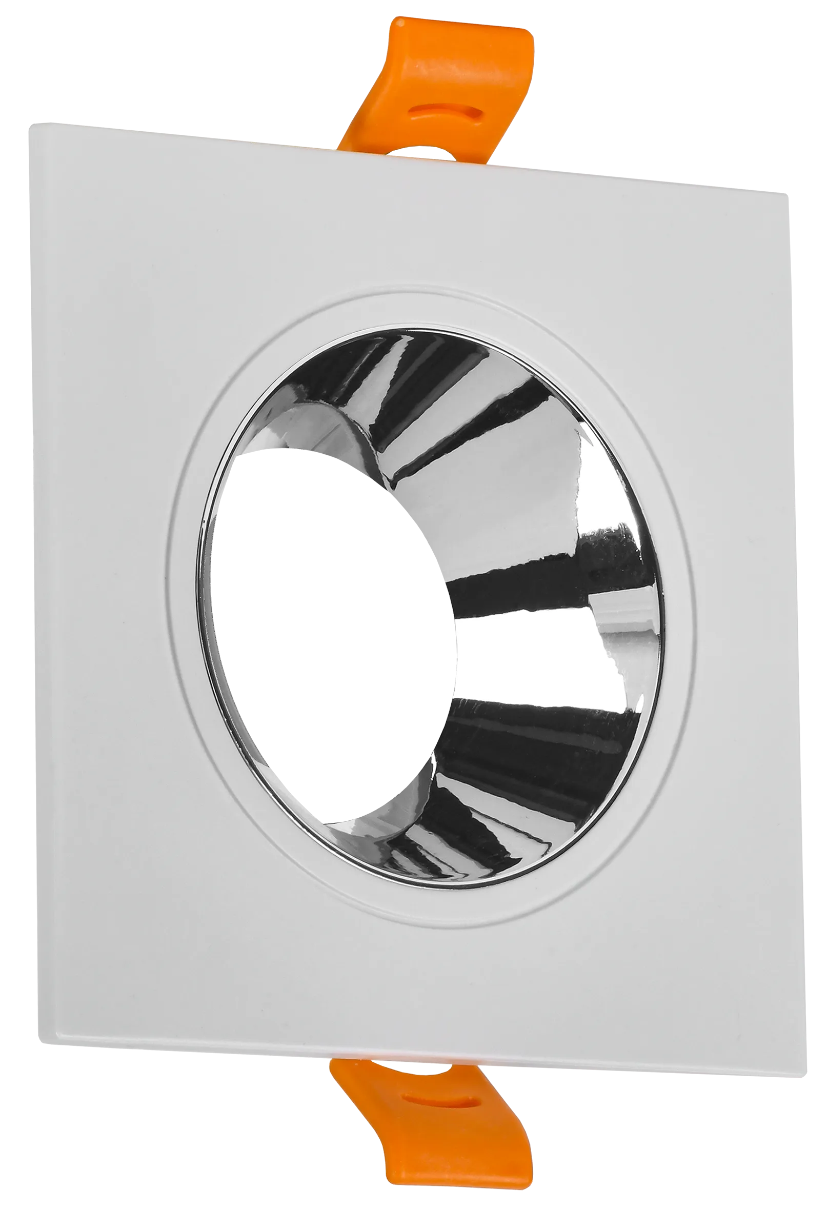 LIGHTING Светильник 4107 встраиваемый поворотный под лампу GU10 белый/хром пластик IEK LT-UVB0-4107-GU10-1-K23