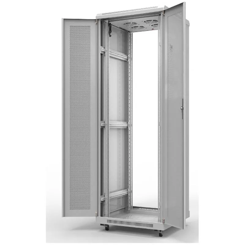 Шкаф напольный 19" серии Standart 42U 800х800мм, передняя и задняя распашные перфорированные двери, RAL7035 (состоит из 2 частей) REXANT - Фото 2