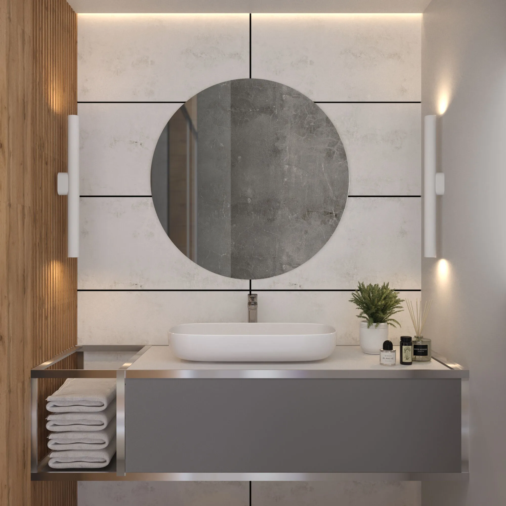 Светильник настенный светодиодный Langer IP44 40124/LED белый Elektrostandard - Фото 3