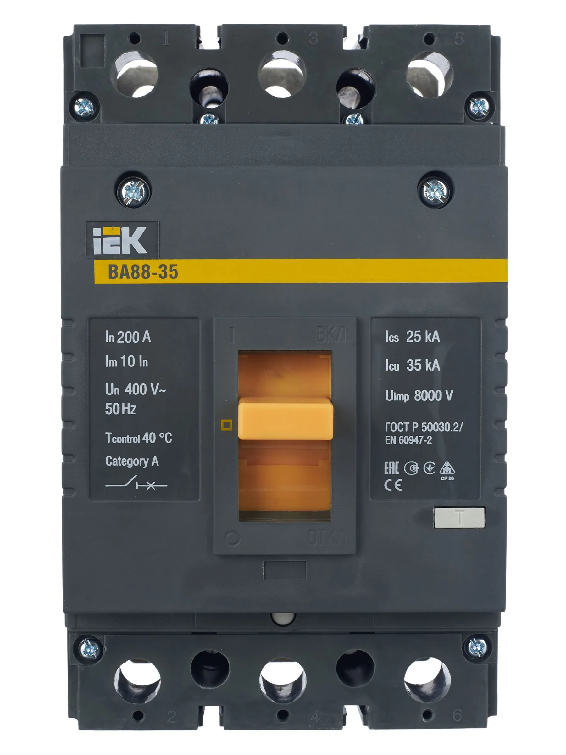 Выключатель автоматический ВА88-35 3Р 200А 35кА IEK - Фото 4