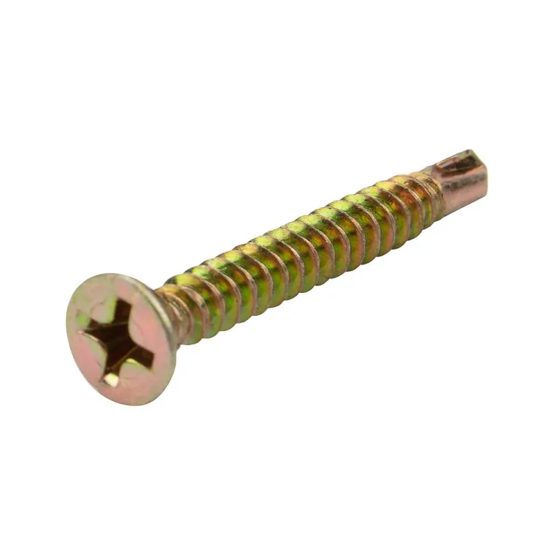 Саморез оконный KRANZ сверло, 3.9х25, желтый цинк, короб (500 шт./уп.)