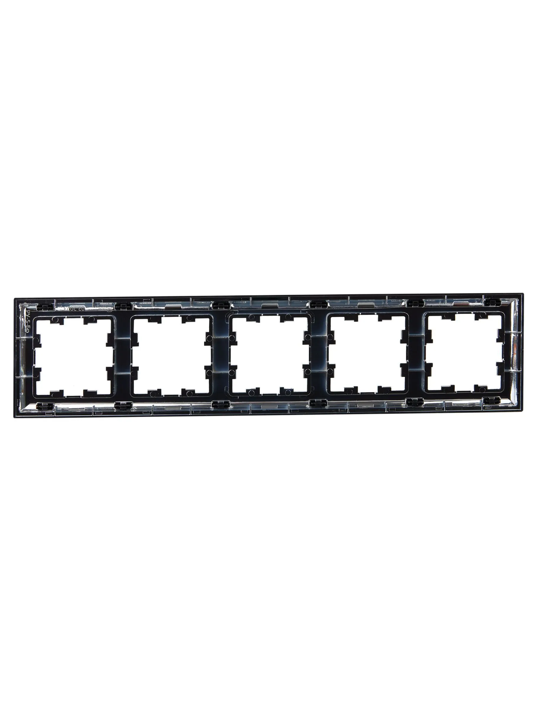 BRITE Рамка 5-местная РУ-5-Бр хром/черный IEK - Фото 5