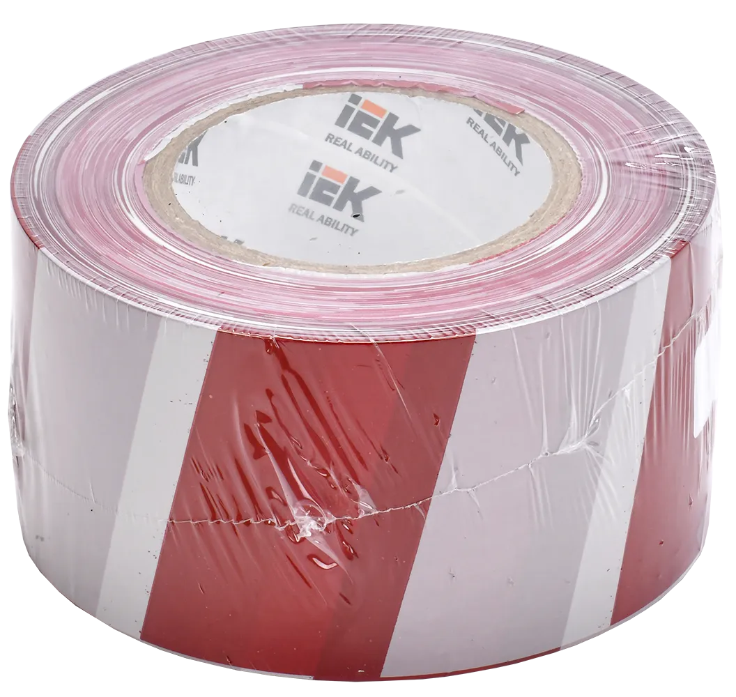 Лента сигнальная оградительная ЛО-200 (50мм-50мкм) красно-белая 200м IEK - Фото 2