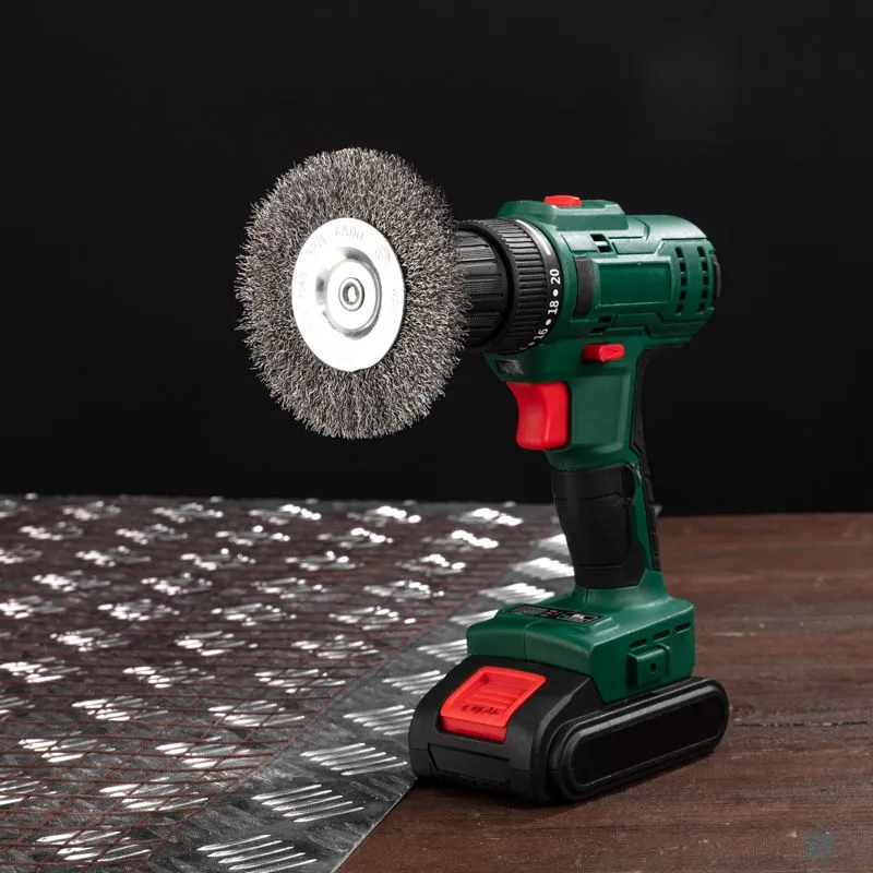 Щетка дисковая для дрели, витая стальная проволока, 100мм KRANZ - Фото 2