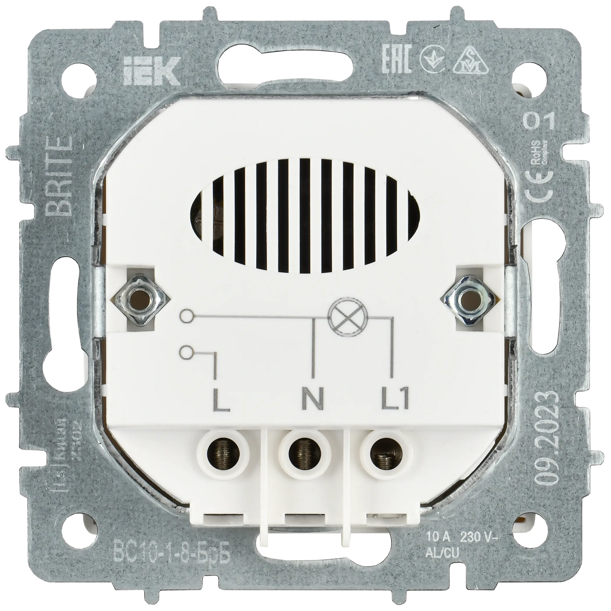 BRITE Выключатель карточный 30А ВС10-1-8-БрБ белый IEK - Фото 7