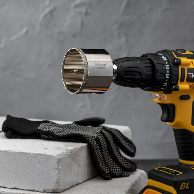 Коронка алмазная 55мм по керамограниту с центровочным сверлом KRANZ - Фото 4