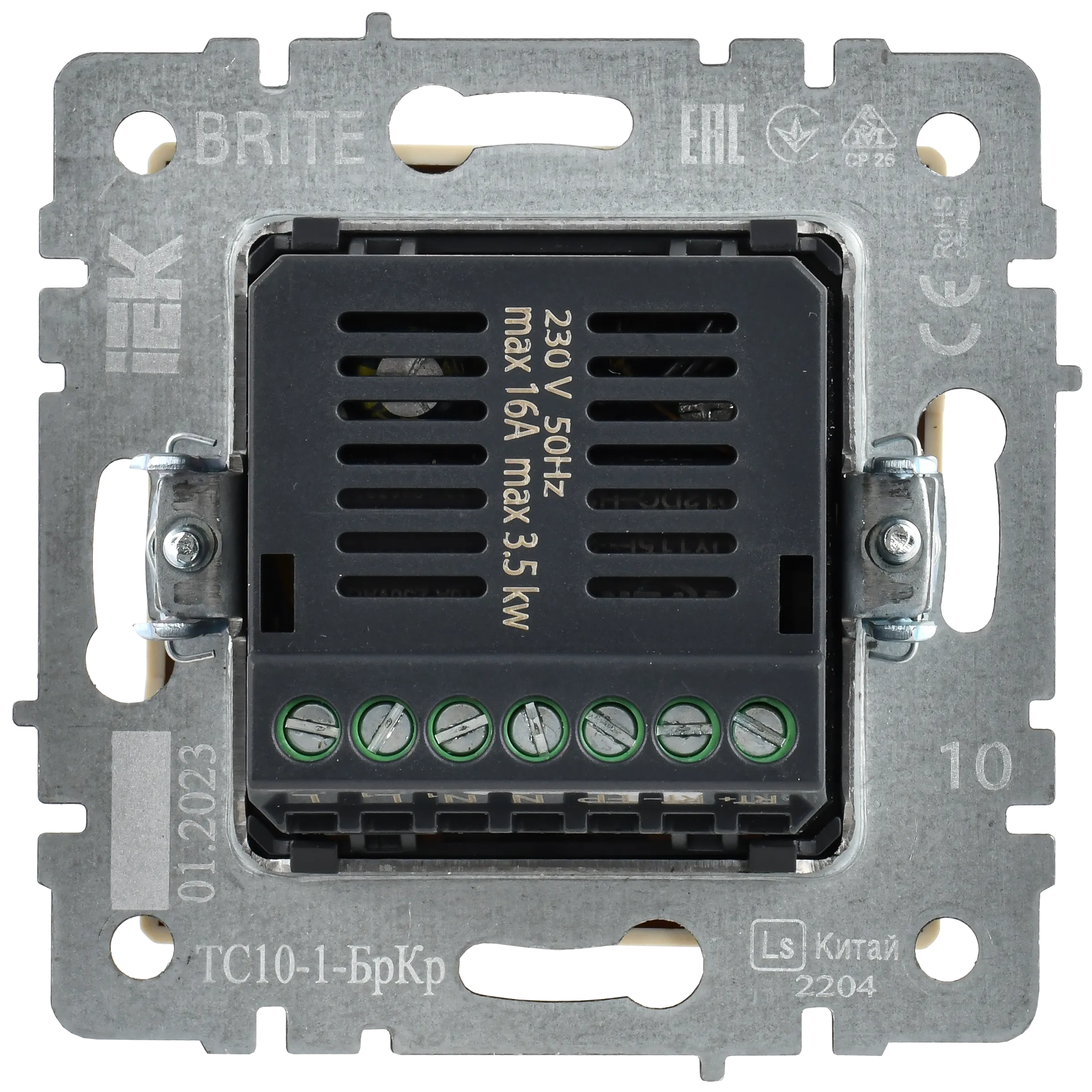 BRITE Термостат электронный с индикацией ТС10-1-БрКр бежевый IEK - Фото 6