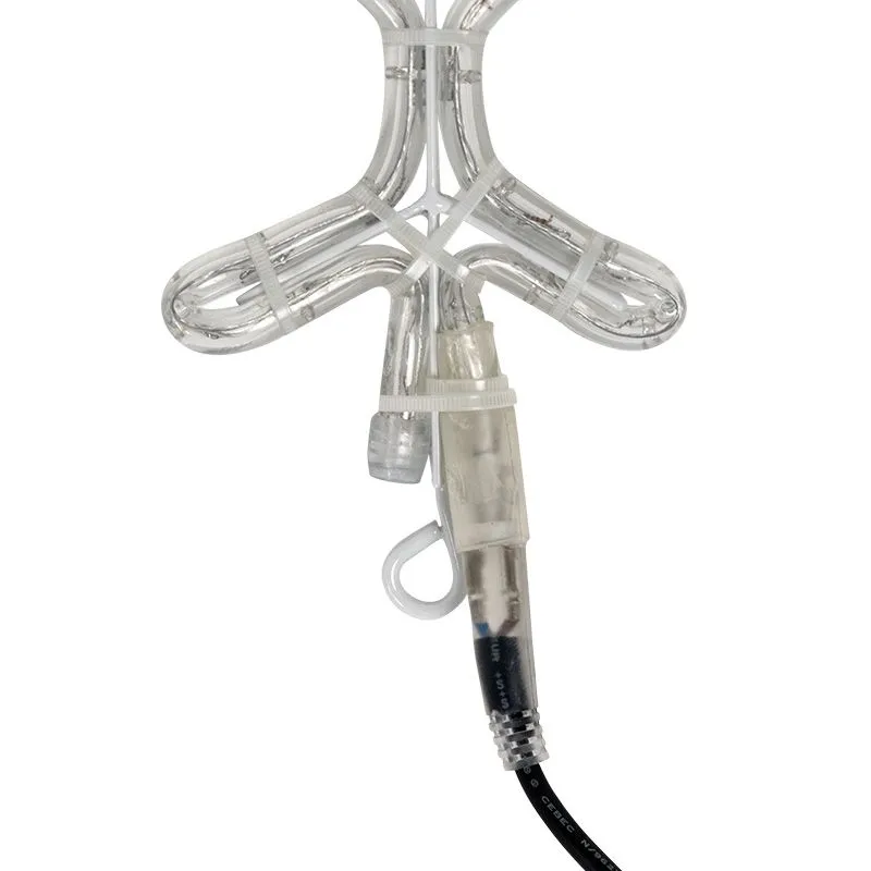 Фигура Снежинка цвет ТЕПЛЫЙ БЕЛЫЙ, размер 45x38 см NEON-NIGHT - Фото 4