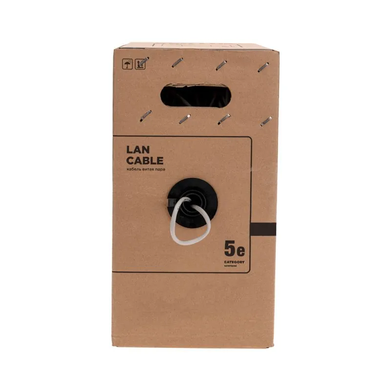 Кабель витая пара F/UTP, CAT 5e, PVC, 4PR, 24AWG, INDOOR, SOLID, серый, 305м, РФ REXANT - Фото 3