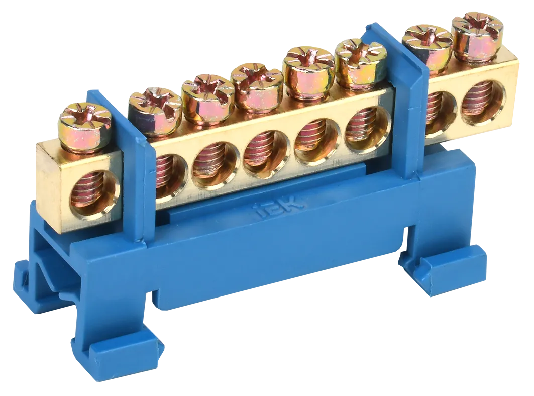 Шина N "ноль" на DIN-изоляторе типа "Стойка" ШНИ-6х9-8-С-С IEK