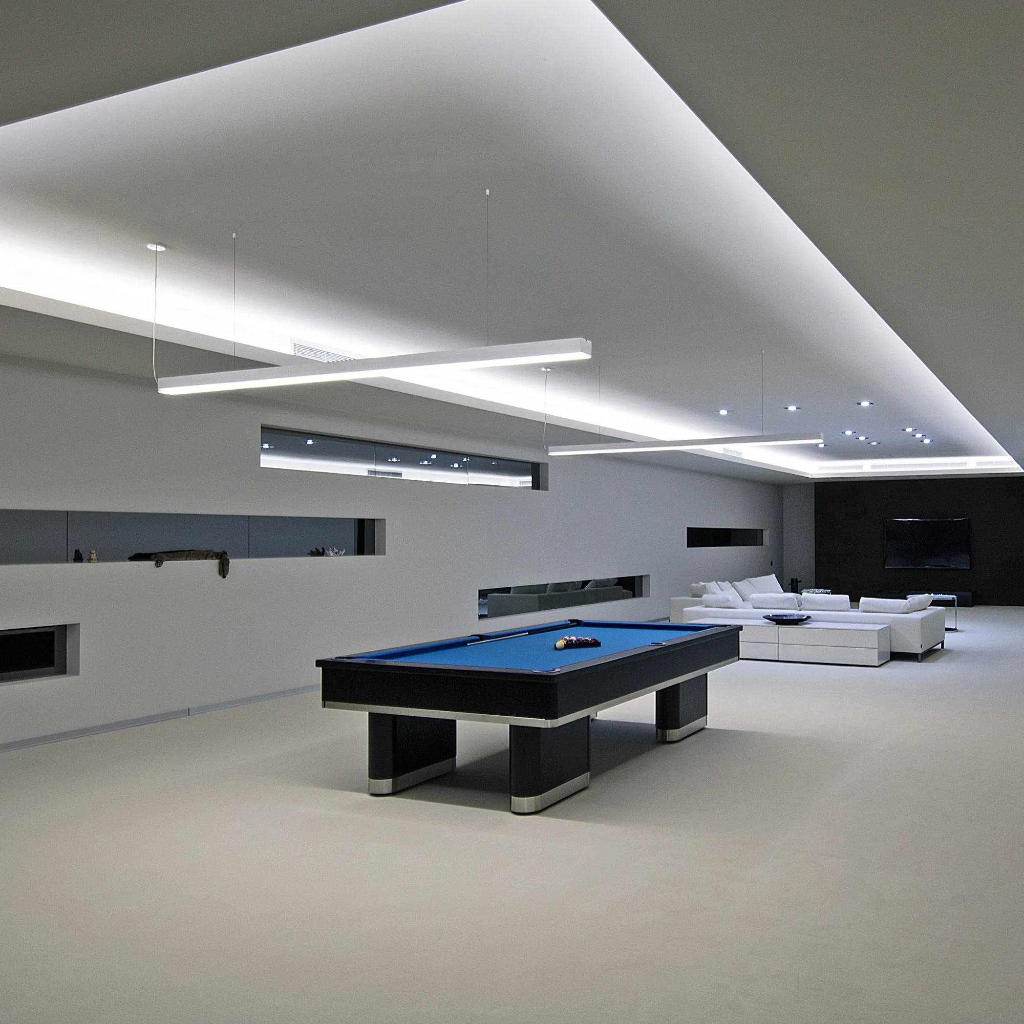 Светильник светодиодный линейный подвесной односторонний 128см 25Вт 6500К матовое серебро 101-200-30 - Фото 3