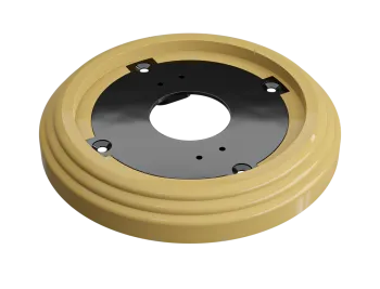 Рамка одноместная пластиковая, D 92x14 мм, цвет - песочное золото, серия УСАДЬБА, ТМ МЕЗОНИНЪ