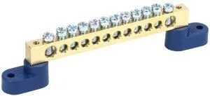 Шина N "ноль" на двух угловых изоляторах ШНИ-8х12-12-У2-С IEK YNN10-812-12C2-K07