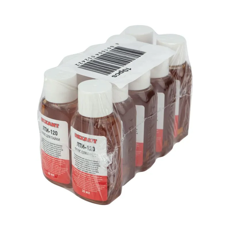 Флюс для пайки, ЛТИ-120, 30мл, флакон REXANT - Фото 5