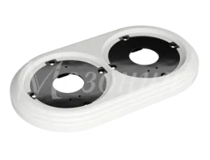 Рамка двухместная пластиковая, 163x92x14 мм, цвет - белый, серия УСАДЬБА, ТМ МЕЗОНИНЪ GE30702-01