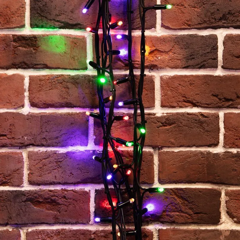 Гирлянда Нить управляемая 20м 240 LED МУЛЬТИКОЛОР черный каучук IP67 свечение с динамикой 230В нужен контроллер 217-204 NEON-NIGHT 303-329