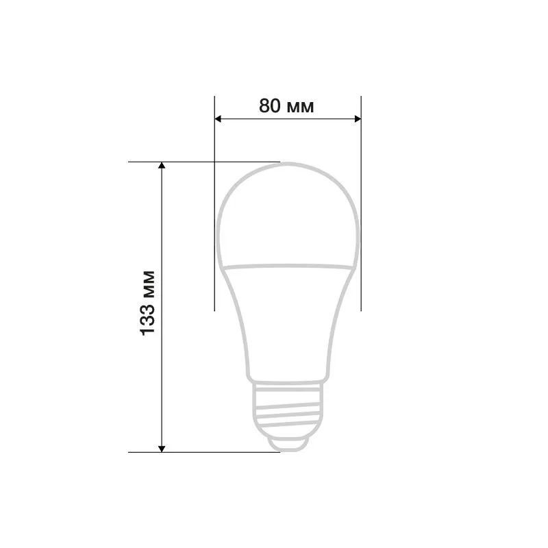 Лампа светодиодная Груша A80 25,5Вт E27 2423Лм 2700K теплый свет REXANT - Фото 3