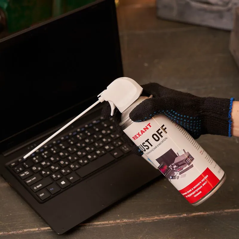 Пневматический очиститель (Сжатый воздух) DUST OFF, 520мл (400мл), аэрозоль REXANT - Фото 3