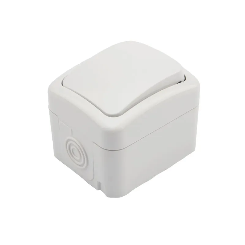 Выключатель одноклавишный Mini OG IP54 о/у, белый KRANZ