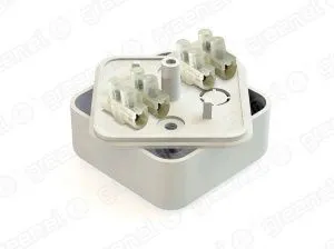 Коробка монтажная с клем. колодкой 50х50х20мм БЕЛАЯ (48/192шт) GE41206-01