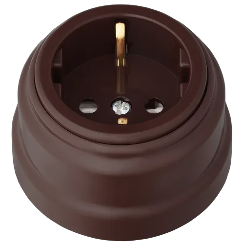 Розетка штепсельная для открытой установки с заземляющим контактом РА16-0202 - Фото 3