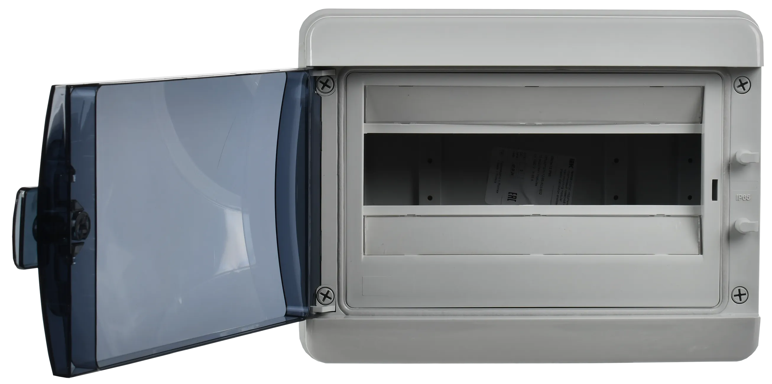 TEKFOR Корпус пластиковый КМПн-12 IP65 черная прозрачная дверь IEK - Фото 3