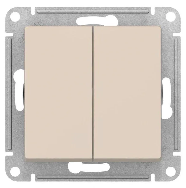Переключатель перекрестный 2-кл. AtlasDesign 2хсх.7 10АХ механизм беж. SE ATN000273