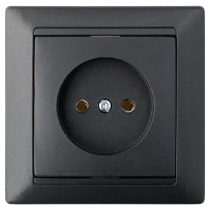 Розетка штепсельная для скрытой установки РС16-305 графит 10366BY