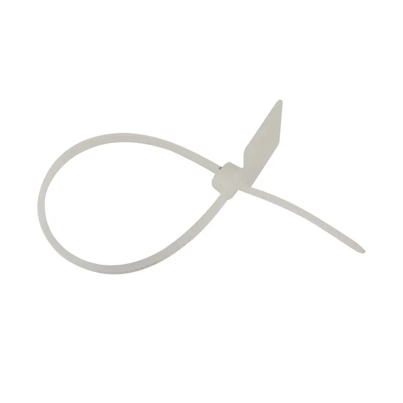 Хомут с площадкой под маркер нейлоновый 100x2,5мм белый (100 шт/уп) REXANT - Фото 3