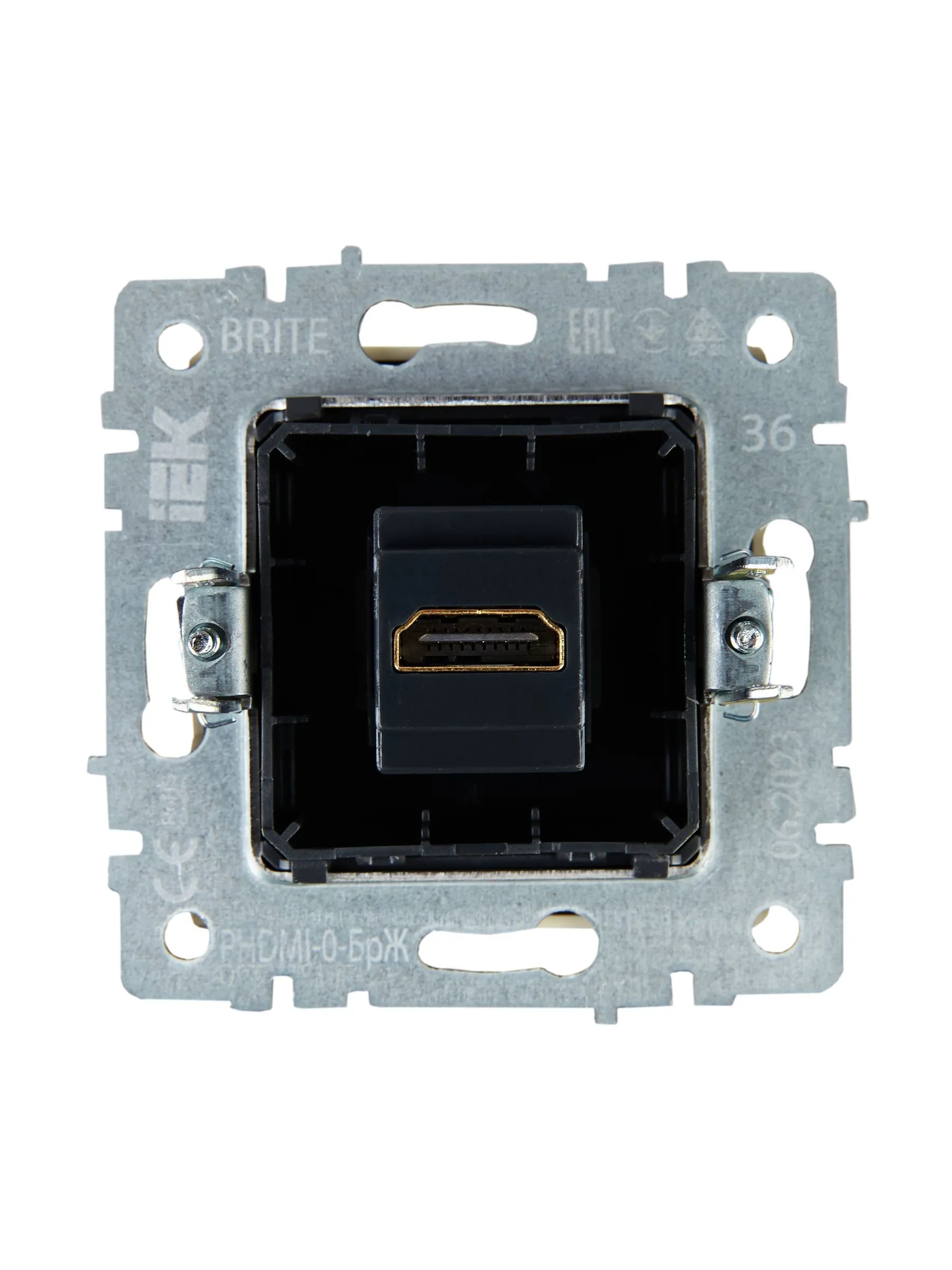 BRITE Розетка HDMI РHDMI-0-БрЖ жемчуг IEK - Фото 4