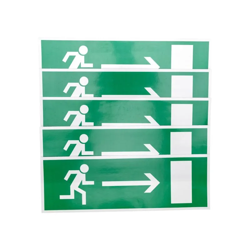 Наклейка эвакуационный знак "Направление к эвакуационному выходу направо"100*300 мм Rexant - Фото 2