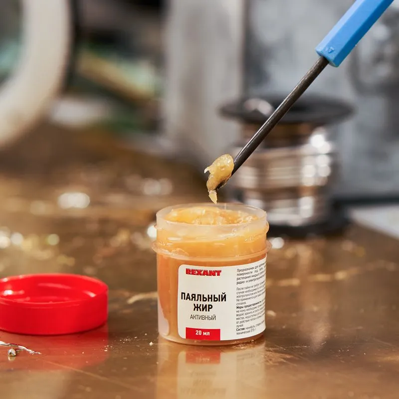Флюс для пайки, паяльный жир АКТИВНЫЙ, 20мл, банка REXANT - Фото 4