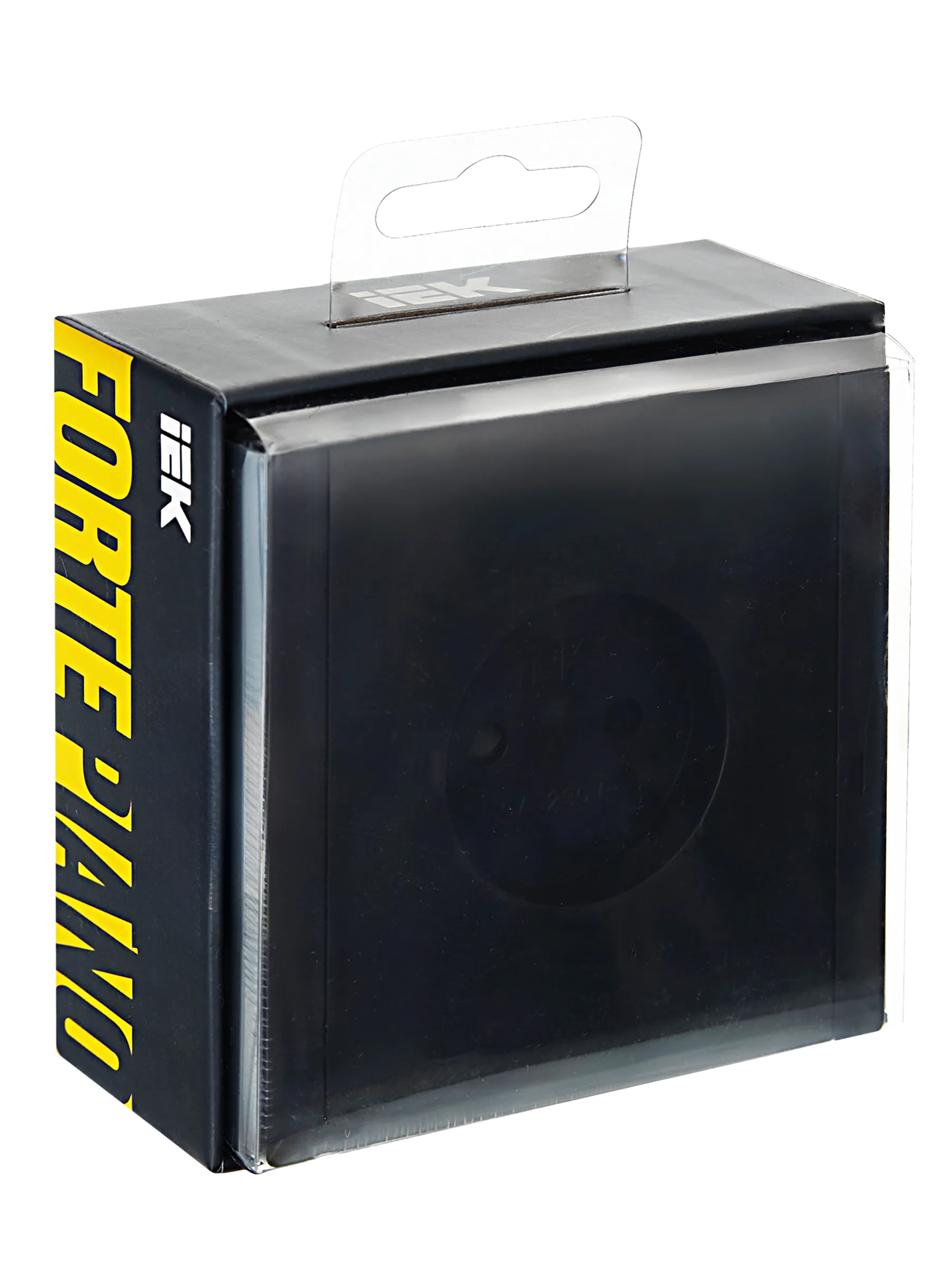 FORTE&PIANO Розетка 1-местная без заземления с защитными шторками винтовое крепление 10А FP117 черный IEK - Фото 2