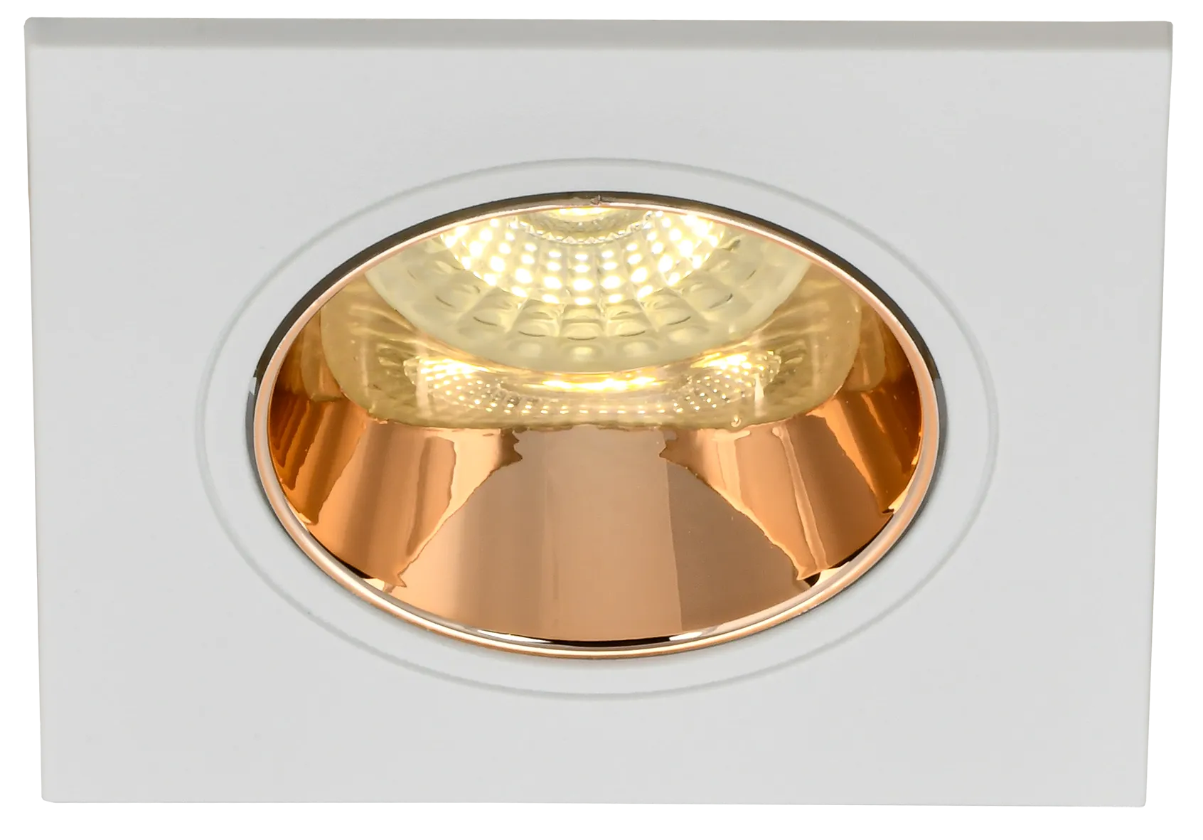 LIGHTING Светильник 4107 встраиваемый поворотный под лампу GU10 белый/золото пластик IEK - Фото 4