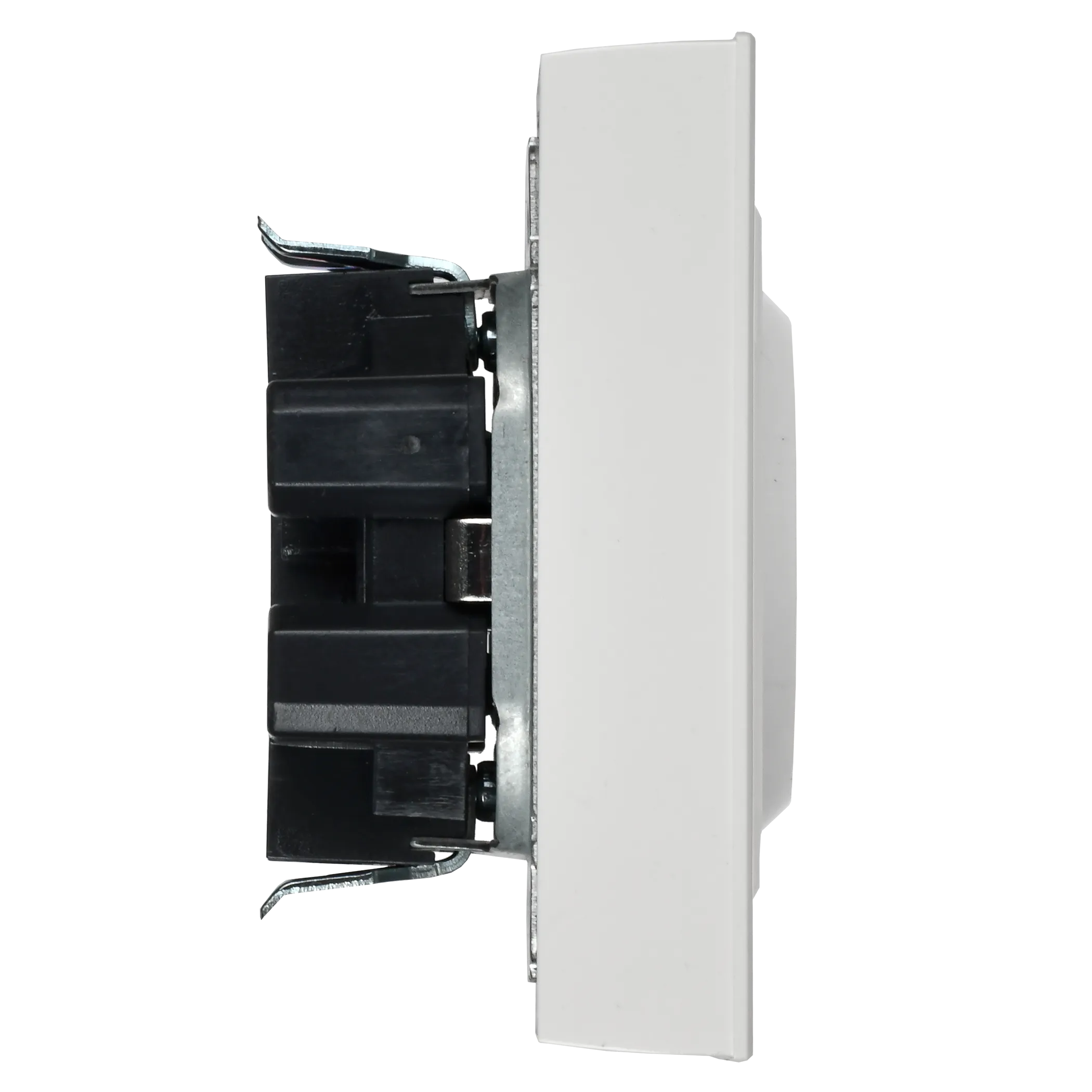 BRITE Розетка 2-местная с заземлением с защитными шторками 16А в сборе РСш12-3-БрБ белый IEK - Фото 4