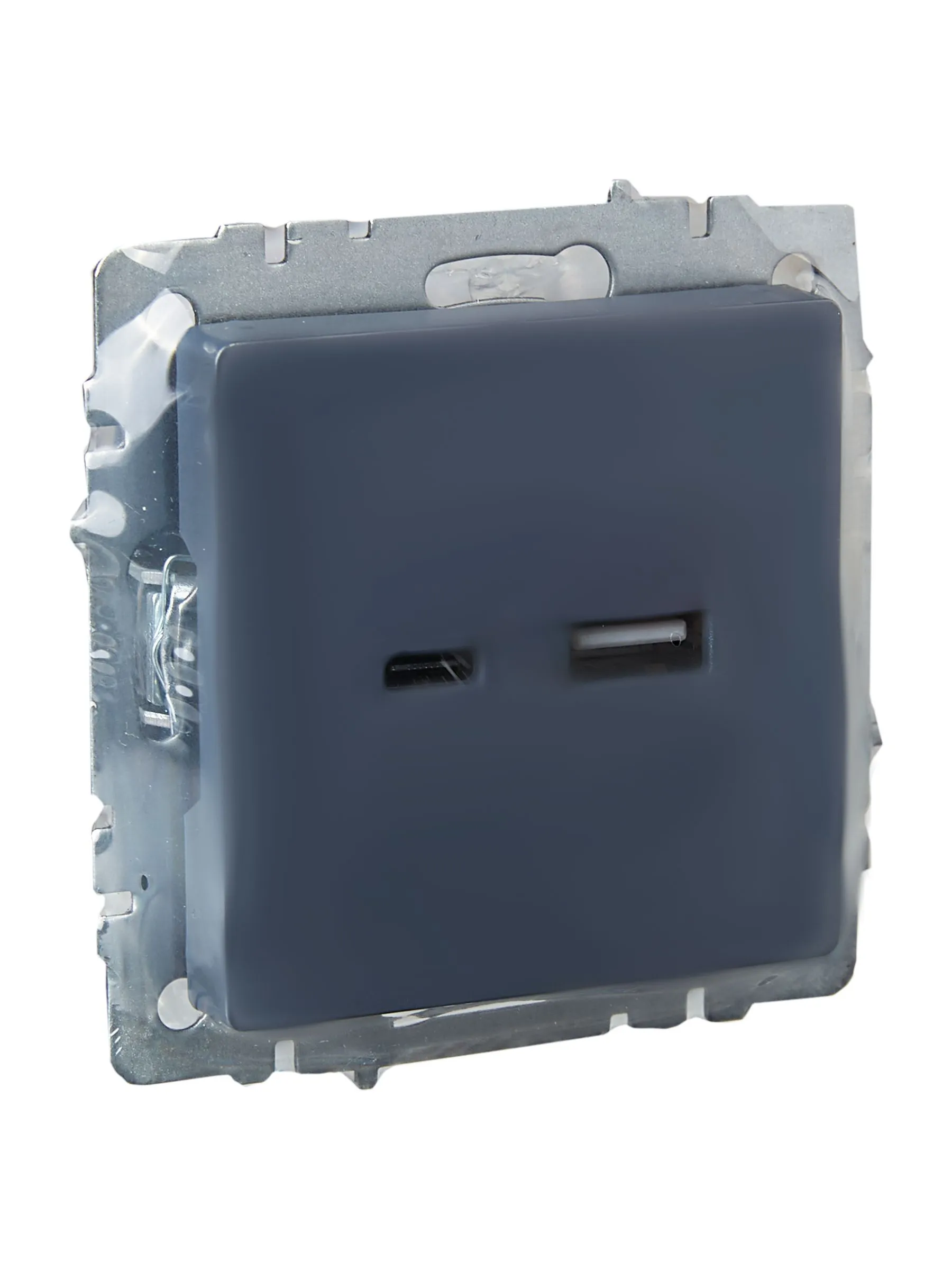 BRITE Розетка USB A+C 18Вт РЮ11-1-БрМ маренго IEK - Фото 3