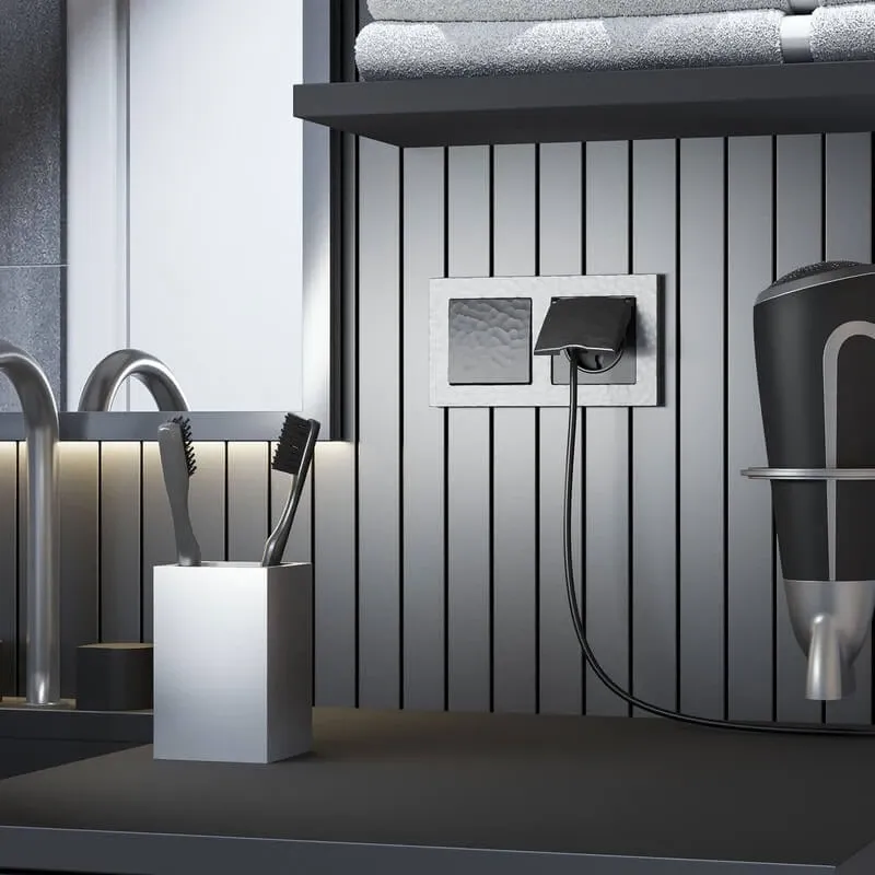 Выключатель одноклавишный (hammer черный) Werkel - Фото 4