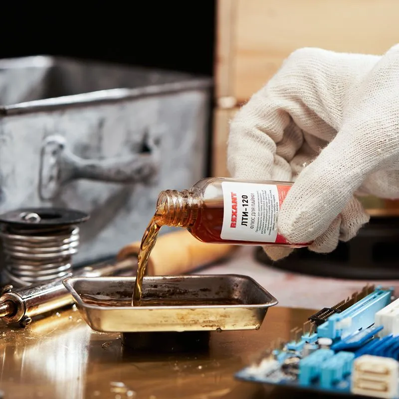 Флюс для пайки, ЛТИ-120, 30мл, флакон REXANT - Фото 4