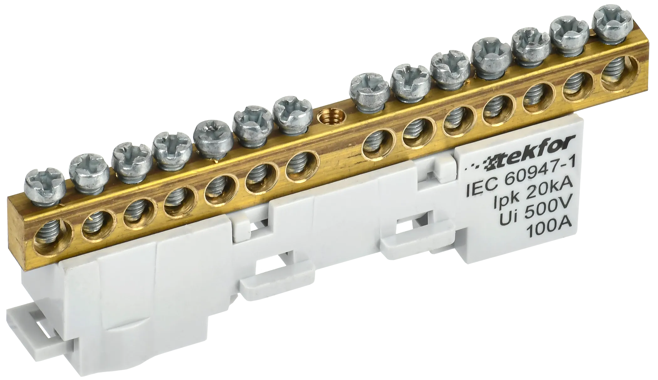 TEKFOR Шина L "фаза" неизолированная на универсальном держателе 6х9-14-Ср IEK TF-NN10-14-DL-K03