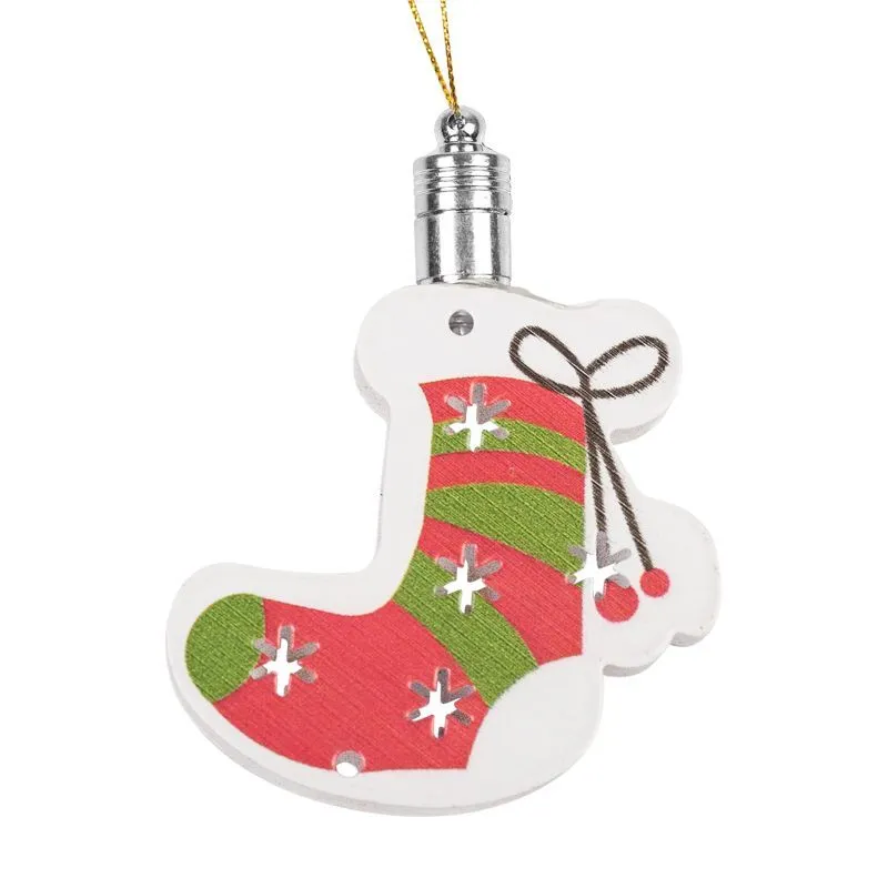 Фигурка подвесная Новогодний носок RGB 8x6 см 501-099
