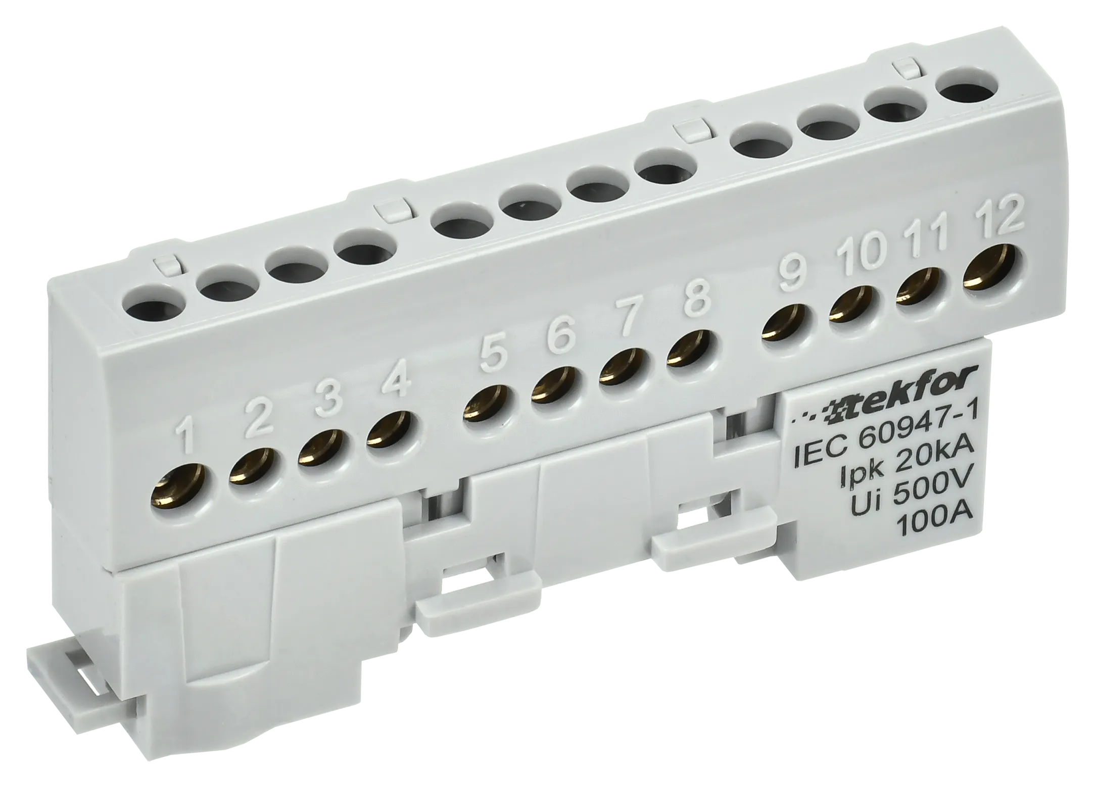 TEKFOR Шина L "фаза" изолированная на универсальном держателе 6х9-10-Ср IEK