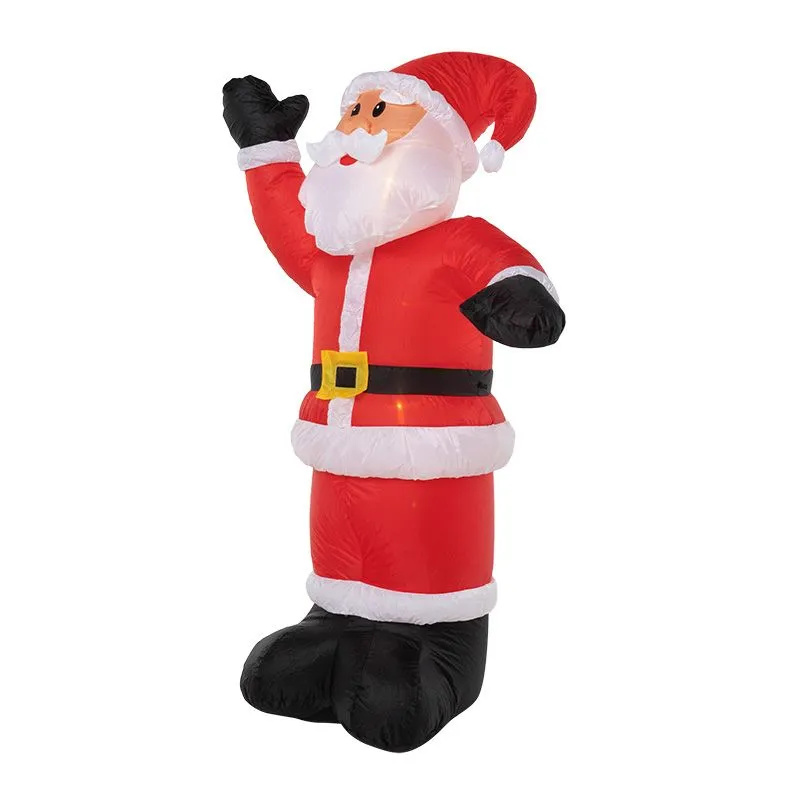 3D фигура надувная Дед Мороз приветствует, размер 150 см, внутренняя подсветка 4 LED, компрессор с адаптером 12В, IP 65 NEON-NIGHT - Фото 3