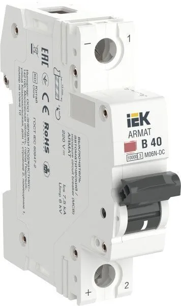 ARMAT Автоматический выключатель M06N-DC 1P B 40А IEK AR-M06N-1-B040DC