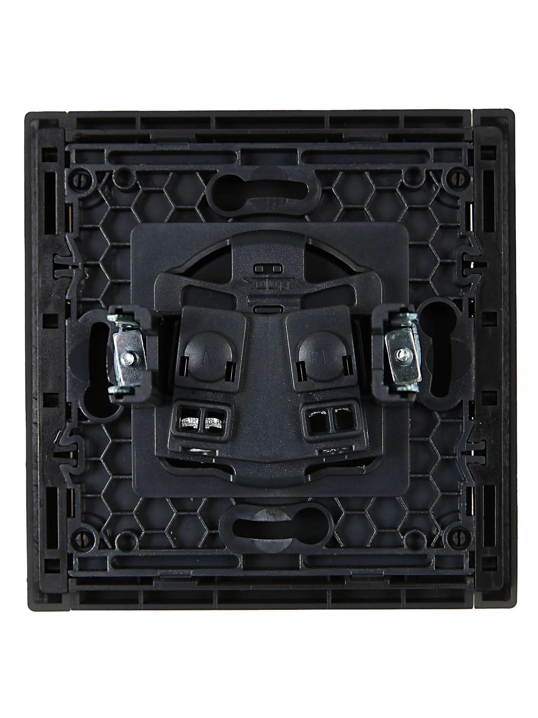 FORTE&PIANO Розетка 1-местная без заземления с защитными шторками винтовое крепление 10А FP317 серый IEK - Фото 4