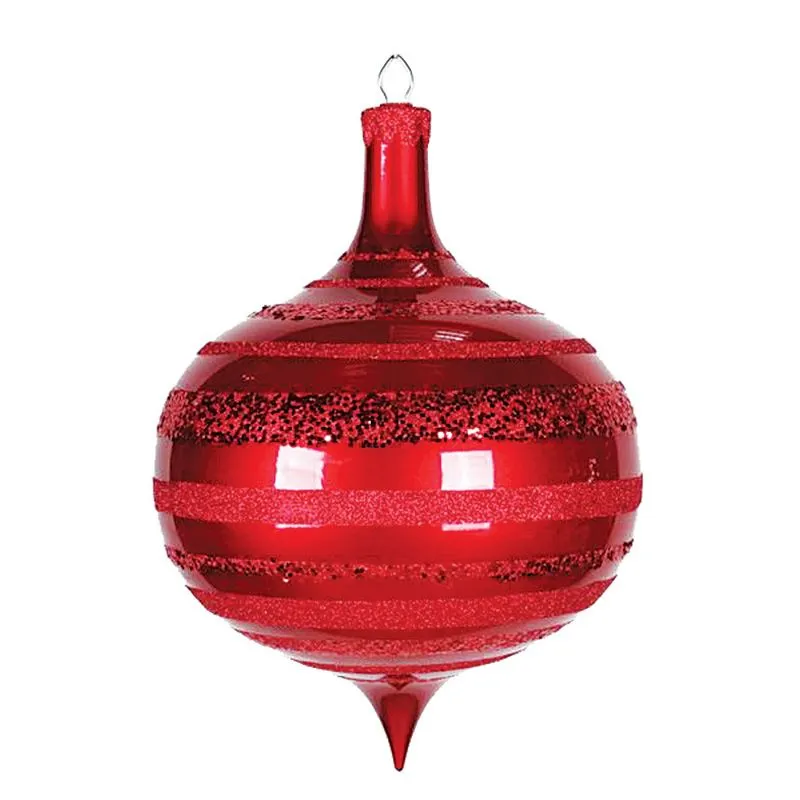 Елочная фигура "Юла", 30 см, цвет красный