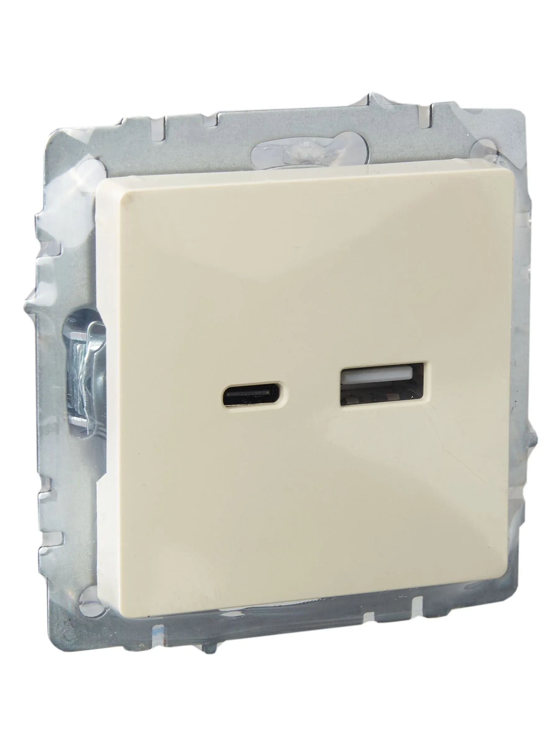 BRITE Розетка USB A+C 18Вт РЮ11-1-БрКр бежевый IEK - Фото 5