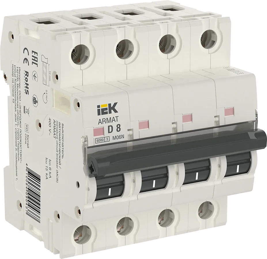 ARMAT Автоматический выключатель M06N 4P D 8А IEK