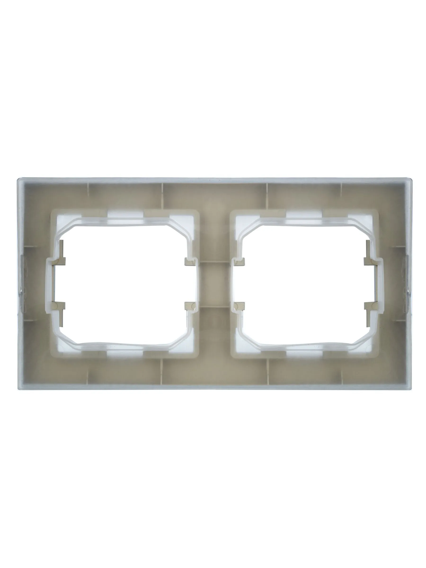 BRITE Рамка 2-местная IP44 РУ-2-БрА-44 алюминий IEK - Фото 2